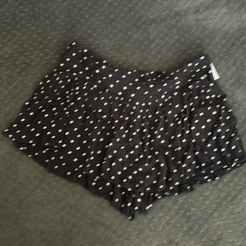 We the Free Brown Cream Polkadot culotte shorts, M